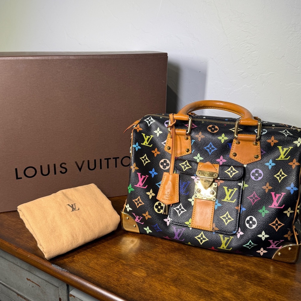 Authentic Louis Vuitton Murakami Speedy 30 – Multicolor Black - Picture 12 of 13
